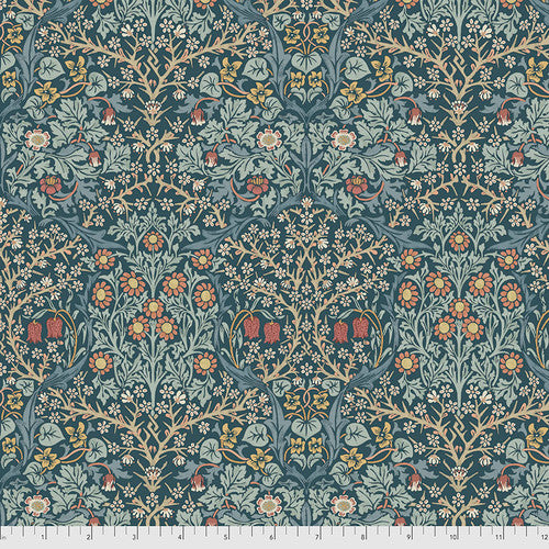 One Shower Curtain "Blackthorn - Indigo" William Morris FreeSpirit Fabrics