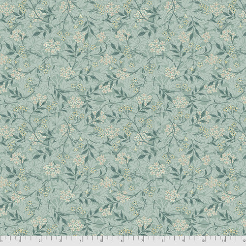 One Shower Curtain "Jasmine - Aqua" William Morris FreeSpirit Fabrics