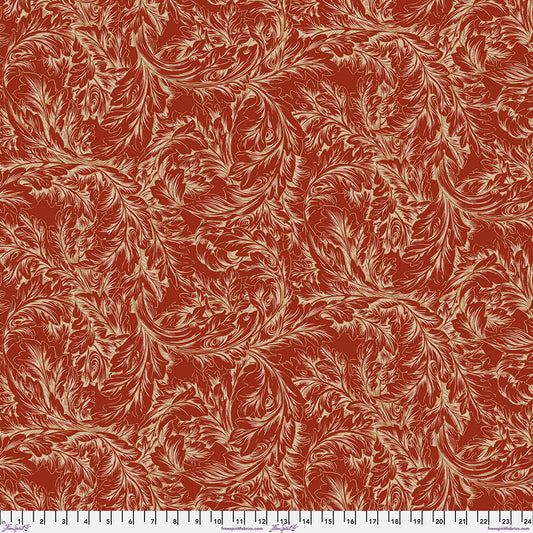 One Shower Curtain "Acanthus Scroll Red" William Morris Cotswold FreeSpirit Fabrics