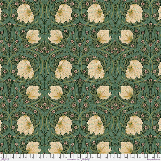 One Shower Curtain "Small Pimpernel - Green" William Morris Cotswold FreeSpirit Fabrics