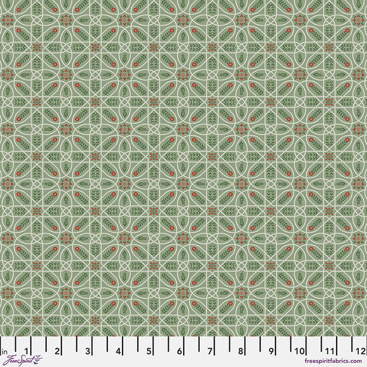 One Shower Curtain "Mini Brophy Trellis - Sage" William Morris Cotswold FreeSpirit Fabrics