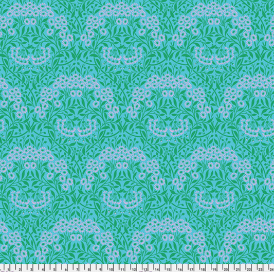 Tie-Up Shade "Michaelmas Daisy - Aqua - Kaffe x Morris & Co."