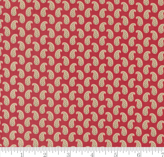 Faux Roman Shade Valance "Rouenneries Trois - Cherie Foulard Rouge"