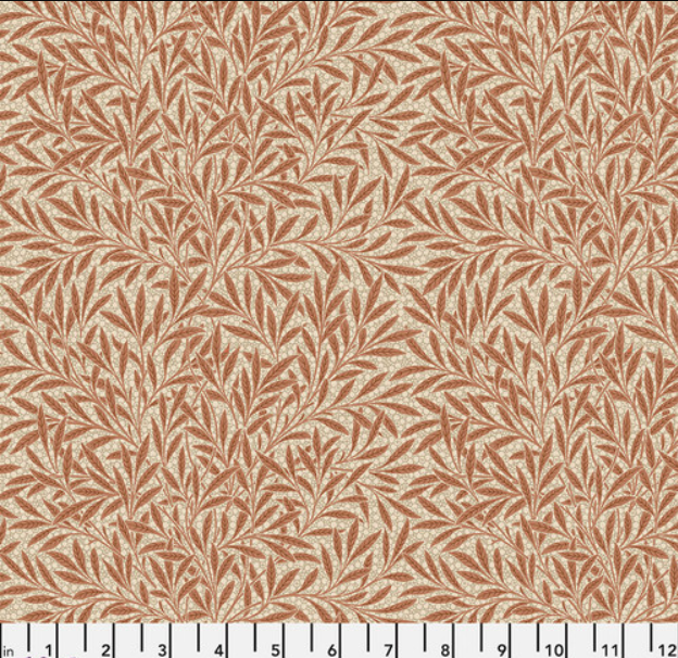 Faux Roman Shade Valance "Emery Walker's House - Emerys Willow - Russet"