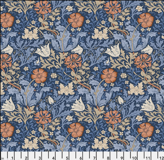 Roman Shade - Made with "William Morris - Bexleyheath - Compton - Inky"  fabric