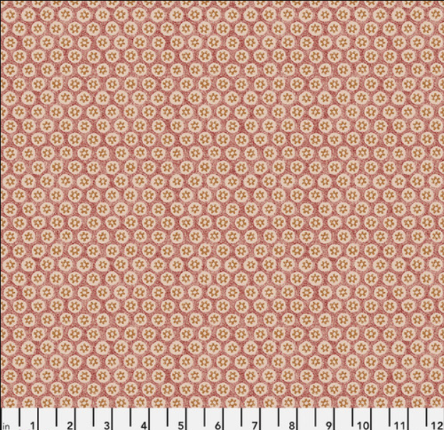 Roman Shade - Made with "William Morris - Bexleyheath - Honeycombe - Berry"  fabric