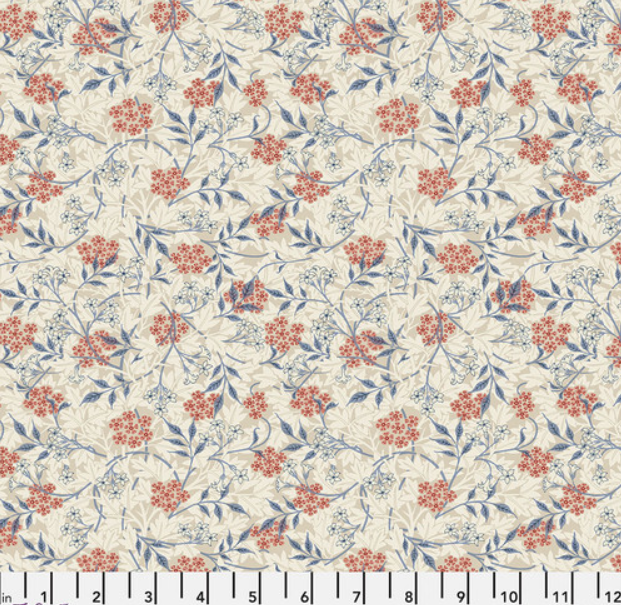 Roman Shade - Made with "William Morris - Bexleyheath - Jasmine - Biscuit"  fabric