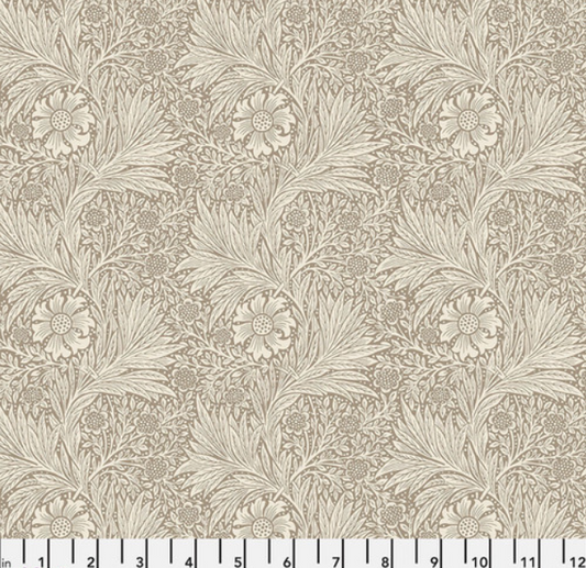 Tailored Bed Skirt "William Morris - Bexleyheath - Marigold - Biscuit"