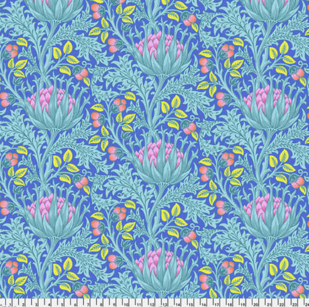 One Shower Curtain "Artichoke - Blue - Kaffe x Morris & Co."