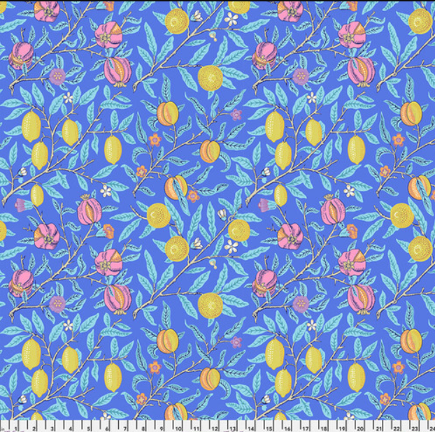 One Shower Curtain "Fruit - Cobalt - Kaffe x Morris & Co."