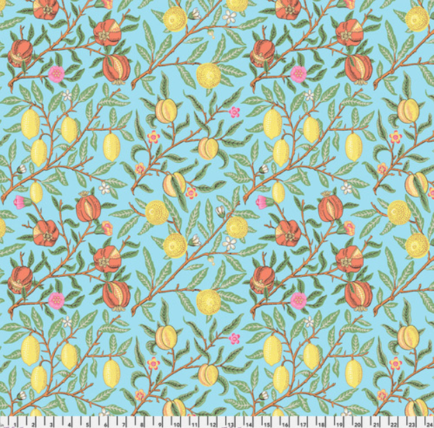 One Shower Curtain "Fruit - Duck Egg- Kaffe x Morris & Co."