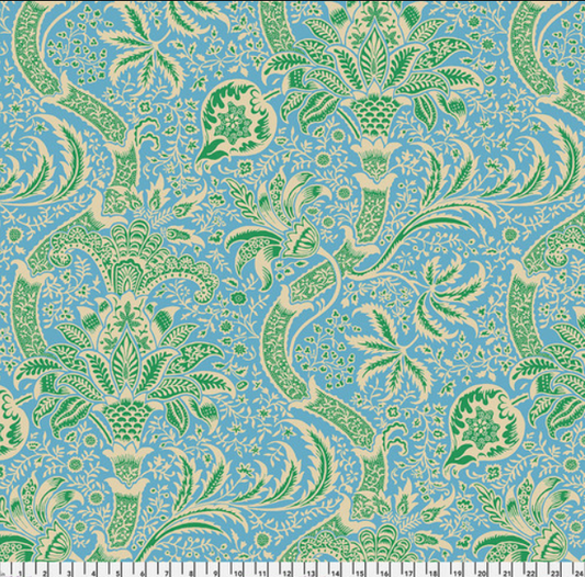 Tailored Bed Skirt "Indian - Aqua - Kaffe x Morris & Co."