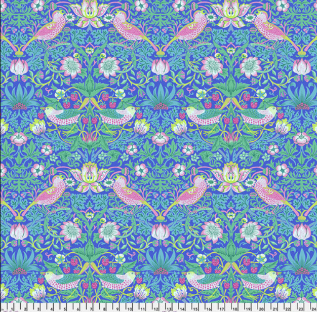 Pillow Cover - "Strawberry Thief - Blue - Kaffe x Morris & Co."