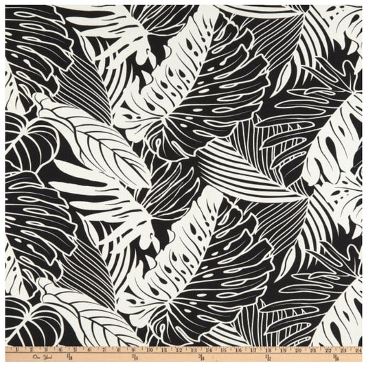 One (1) Curtain Panel Tommy Bahama Outdoor Leaf Reef Tuxedo Drapery - Custom made to order quality drapes Weather Resistant