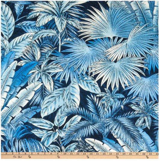 One (1) Curtain Panel or Valance "Tommy Bahama Indoor/Outdoor Bahamian Breeze Azul"