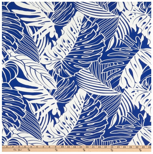 One (1) Curtain Panel Tommy Bahama Outdoor Leaf Reef Sailor Drapery - Custom made to order quality drapes Weather Resistant