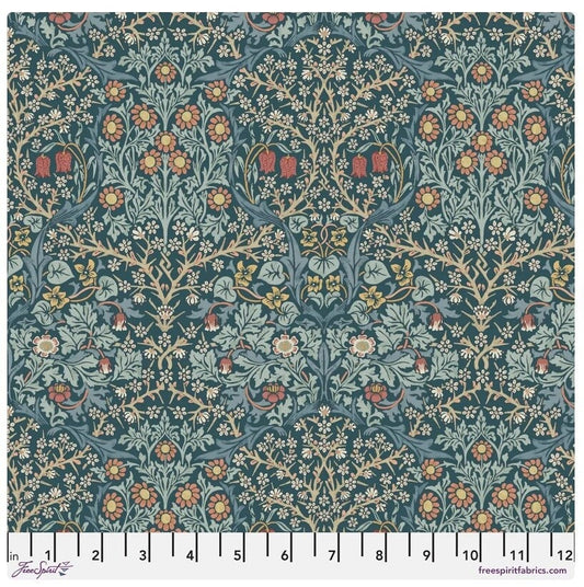 One Curtain Panel or Valance "Blackthorn Indigo" FreeSpirit Fabrics, The Original William Morris & Co. Handmade Elegant Blue Floral Curtains